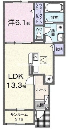 クレール六番館の物件間取画像